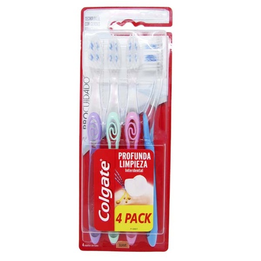 [048218] Cepillo Dental Colgate Pro Cuidado 4 Unidades