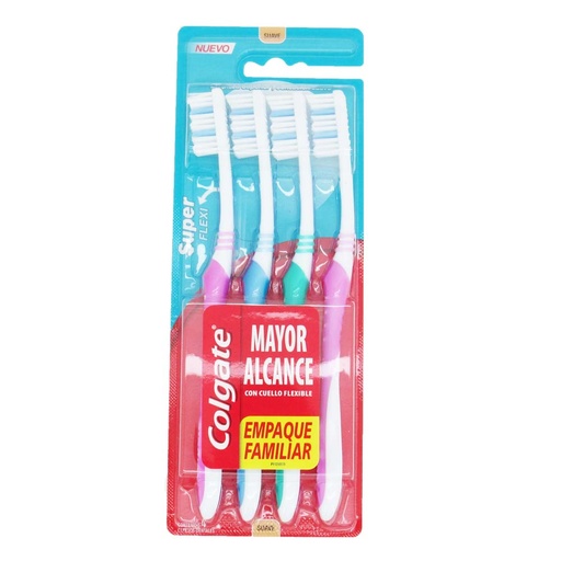[047713] Cepillo Dental Colgate Super Flexi 4 Unidades