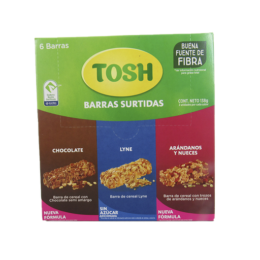 [051483] Cereal Barra Tosh Surtido 6 Unidades 138Gr