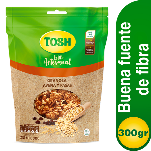 [050614] Cereal Tosh Artesanal Avena Pasas 300Gr