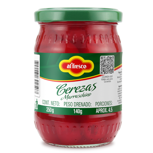 [002447] Cerezas Marraschino Alfresco 250Gr