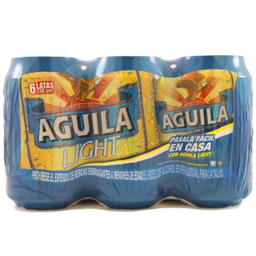 [011100] Cerveza Aguila Light Lata 330Cc 6 Unidades