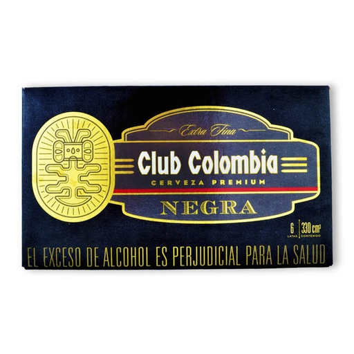 [010825] Cerveza Club Colombia Negra Lata 6 Unidades