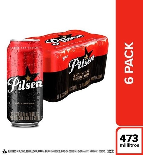 [019286] Cerveza Pilsen Lata 6 Unidades 2838Cc