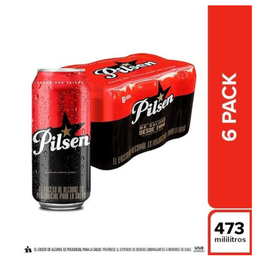 [019286] Cerveza Pilsen Lata 6 Unidades 2838Cc