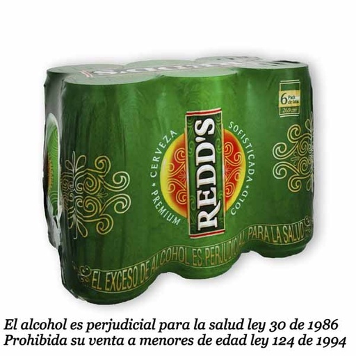 [011116] Cerveza Redd's Lata 6 Unidades 1614Cc