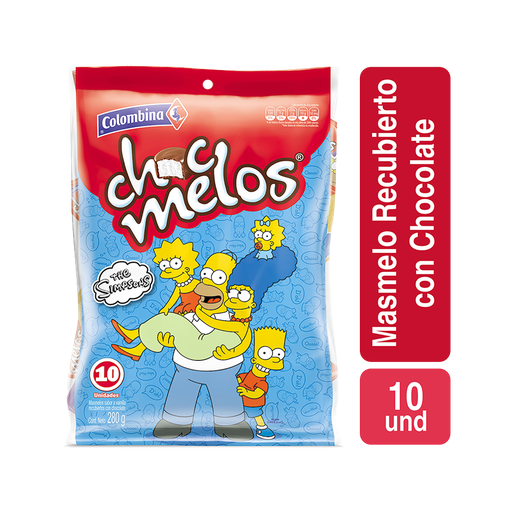 [052715] Chocmelos Simpsons 10 Unidades 280Gr
