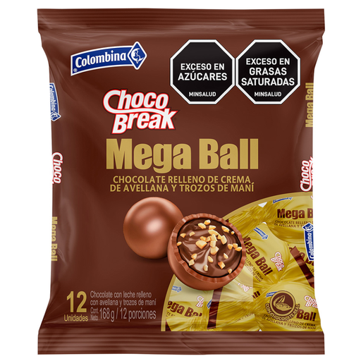 [050868] Chocobreak Mega Ball Bolsa 12 Unidades 168Gr