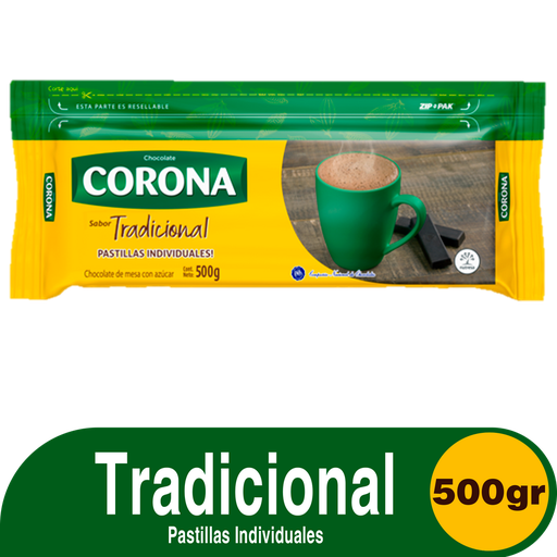 [017580] Chocolate Corona Zippack 500Gr