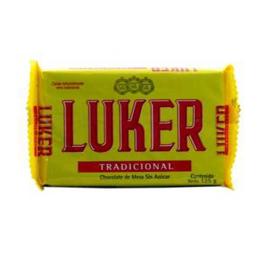 [004363] Chocolate Luker Sin Azucar Pasta 125Gr