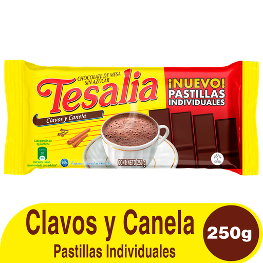 [002547] Chocolate Tesalia Clavos Y Canela 250Gr