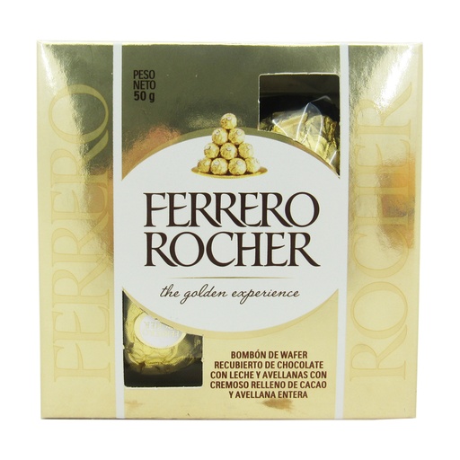 [051518] Chocolates Ferrero Rocher 4 Unidades 50Gr