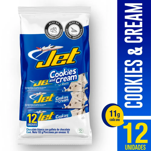 [018827] Chocolatina Jet Cookies&Cream 12 Unidades