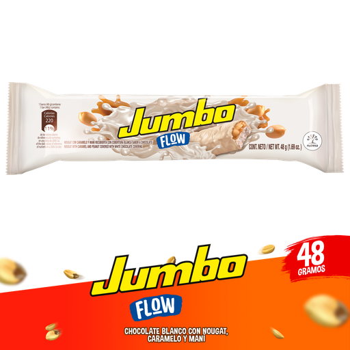 [015783] Chocolatina Jumbo Flow Blanca 48Gr