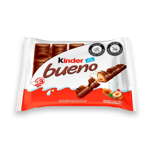 [019017] Chocolatina Kinder Bueno 3 Unidades 129Gr