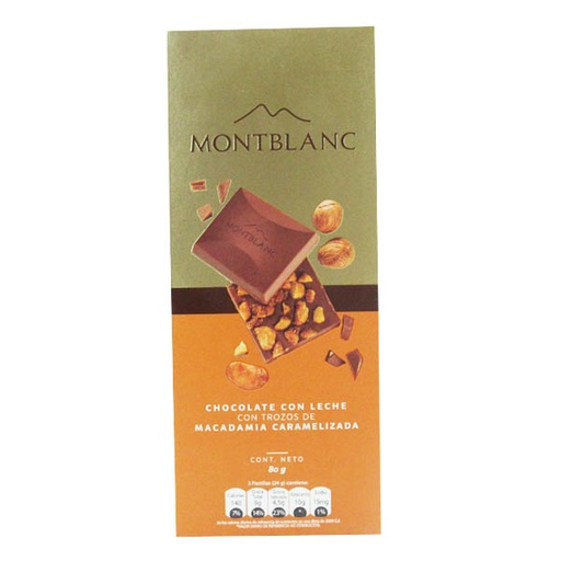 [049365] Chocolatina Montblanc Macadamia 80Gr