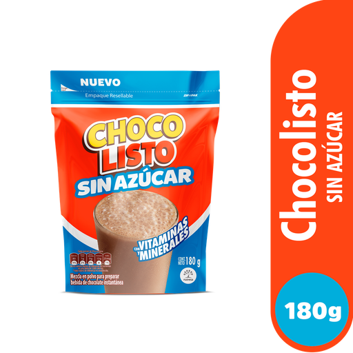 [052722] Chocolisto Sin  Azúcar Doypack 180Gr