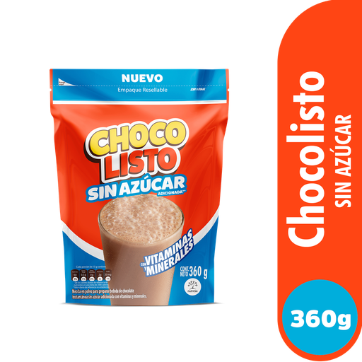 [052723] Chocolisto Sin  Azúcar Doypack 360Gr