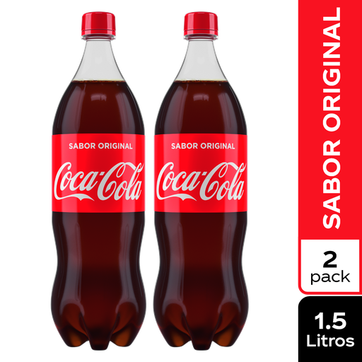 [052041] Coca Cola 1500Ml 2 Unidades Combo Ahorro