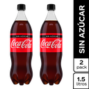 Coca Cola Sin Azúcar 1500Ml 2 Unidades Combo Ahorro