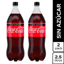 Coca Cola Sin Azúcar 2500Ml 2 Unidades Combo Ahorro