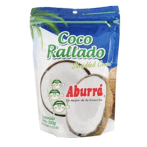 [020099] Coco Rallado Aburra Sin Azucar 100Gr