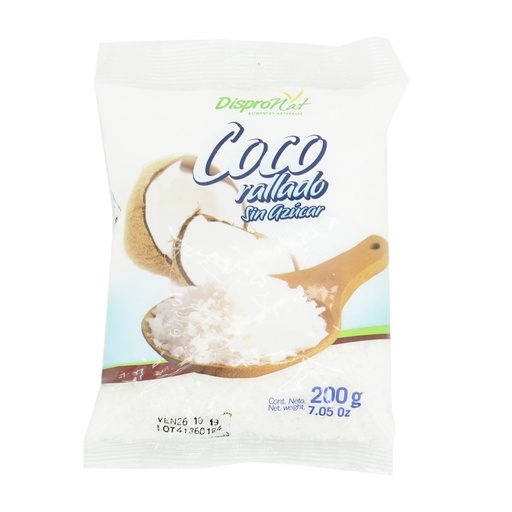 [005511] Coco Rallado Sin Azucar Dispronat 200Gr