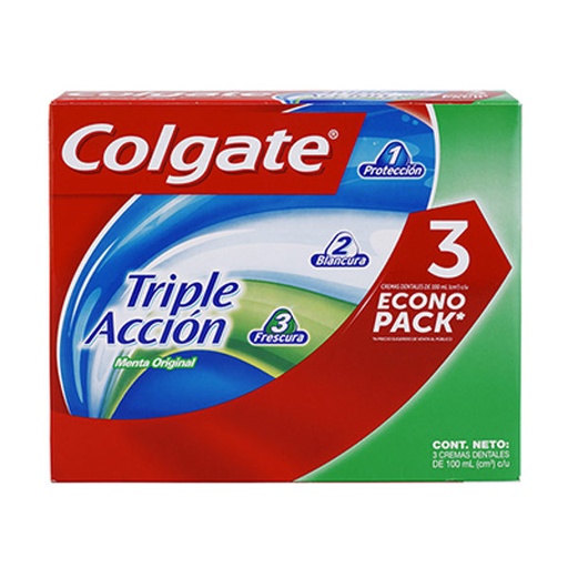 [009783] Crema Dental Colgate Triple Acción 3 Unidades 300Gr Precio Especial