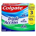 Crema Dental Colgate Triple Acción 3 Unidades 375Gr Precio Especial