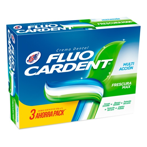[051549] Crema Dental Fluocardent Frescura Max 75Gr 3 Unidades