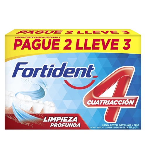[053407] Crema Dental Fortident Limpieza Profunda Pague 2 LLeve 3 384Gr