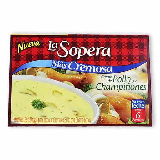 [012871] Crema La Sopera Pollo/Champiñones +Cremosa 85Gr