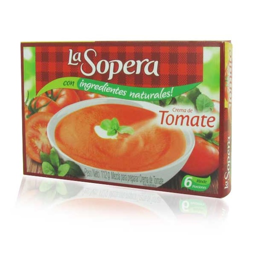 [018732] Crema La Sopera Tomate 6 Porciones 112Gr