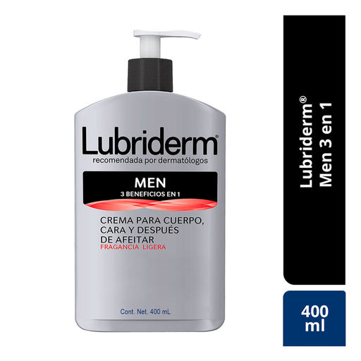 [046470] Crema Lubriderm Men Fragancia Ligera 400Ml