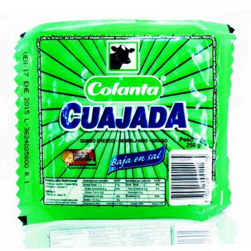 [015819] Cuajada Colanta 250Gr