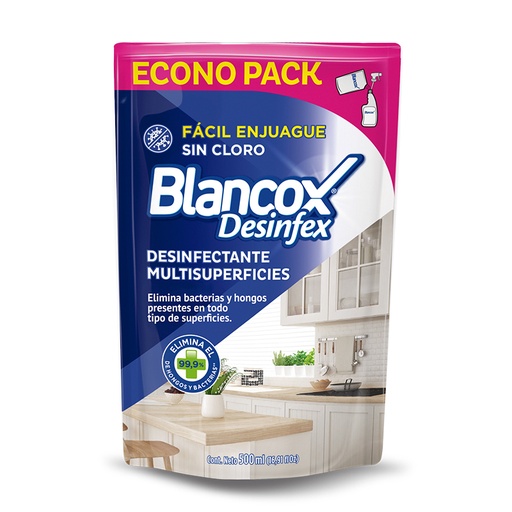 [052044] Desinfectante Blancox Superficies Doypak 500Ml