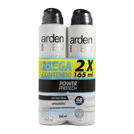 [052362] Desodorante Arden For Men Clinical Spray 2 Unidades 330Ml