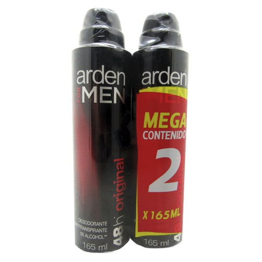 [047226] Desodorante Arden For Men Original Spray 2 Unidades 330Ml Precio Especial