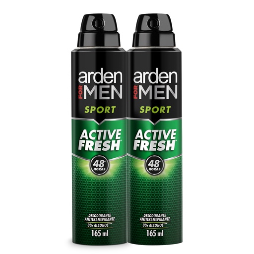 [047414] Desodorante Arden For Men Sport Spray 2 Unidades 330Ml