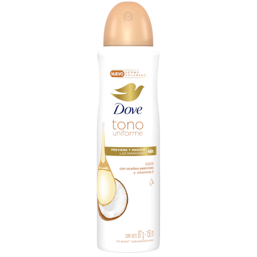 [046368] Desodorante Dove Tono Uniforme Coco Y Vitamina E Spray 150Ml