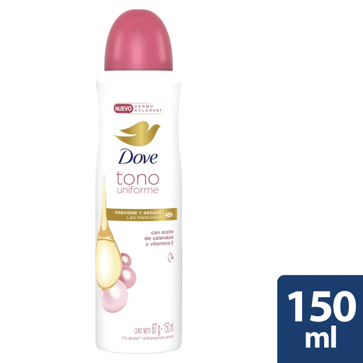 [046372] Desodorante Dove Tono Uniforme Caléndula Y Vitamina E Spray 150Ml