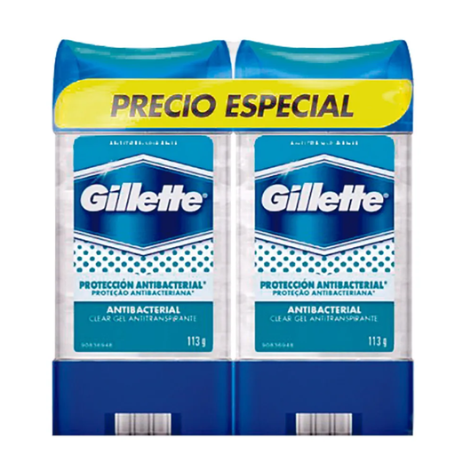 [047699] Desodorante Gillete Antibacterial Gel 2 Unidades 226Gr