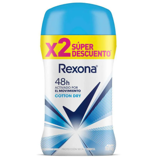 [009102] Desodorante Rexona Women Cotton Barra 2 Unidades 100Gr