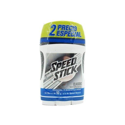 [004863] Desodorante Speed Stick Classic Barra 2 Unidades 100Gr Precio Especial
