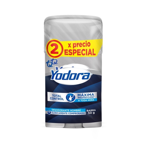 [052931] Desodorante Yodora Men Total Control Barra 2 Unidades 100Gr
