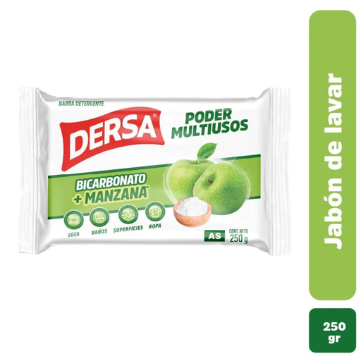 [049769] Detergente As Dersa Barra Bicarbonato Manzana 250Gr