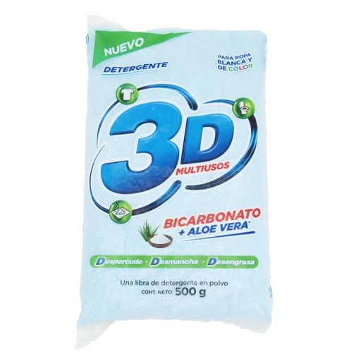 [048547] Detergente En Polvo 3D Multiusos 500Gr