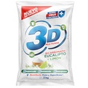 Detergente En Polvo 3D Multiusos Bicarbonato Eucalipto Y Limón 3000Gr