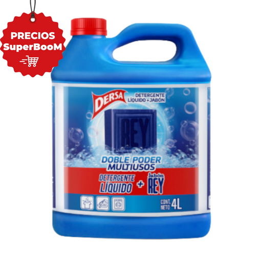 [053330] Detergente Líquido Dersa + Jabón Rey Doble Poder 4000Ml