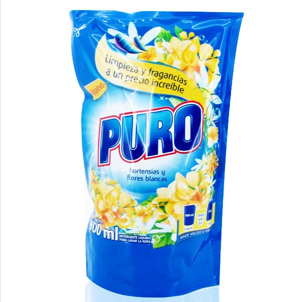 Detergente Liquido Puro Hortensias Flores Blancas 900Ml | SuperBooM